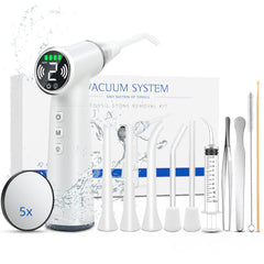 Tonsil stone remover tool with silicone and glass probes