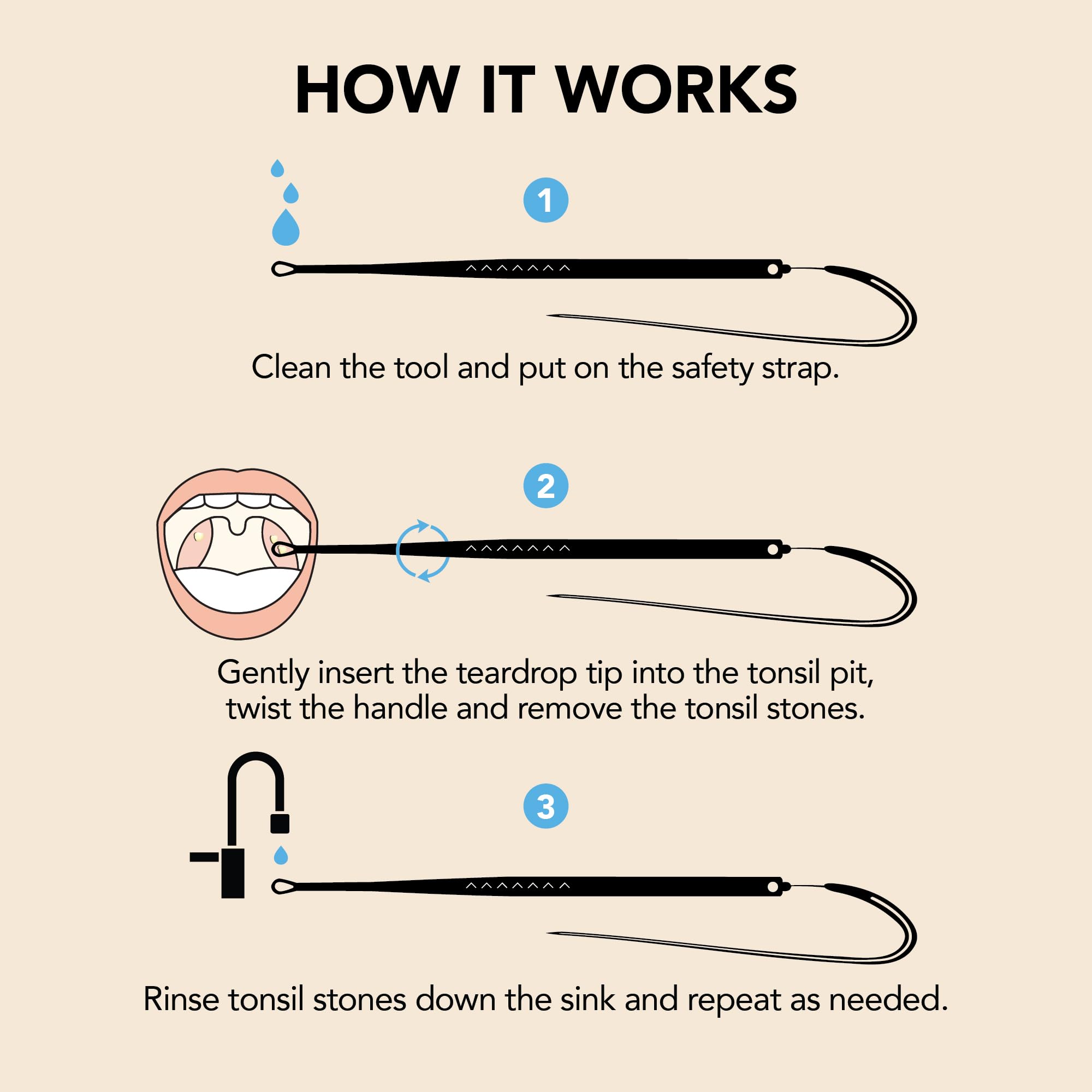 Close-up of Tonsil Stone Remover Tool