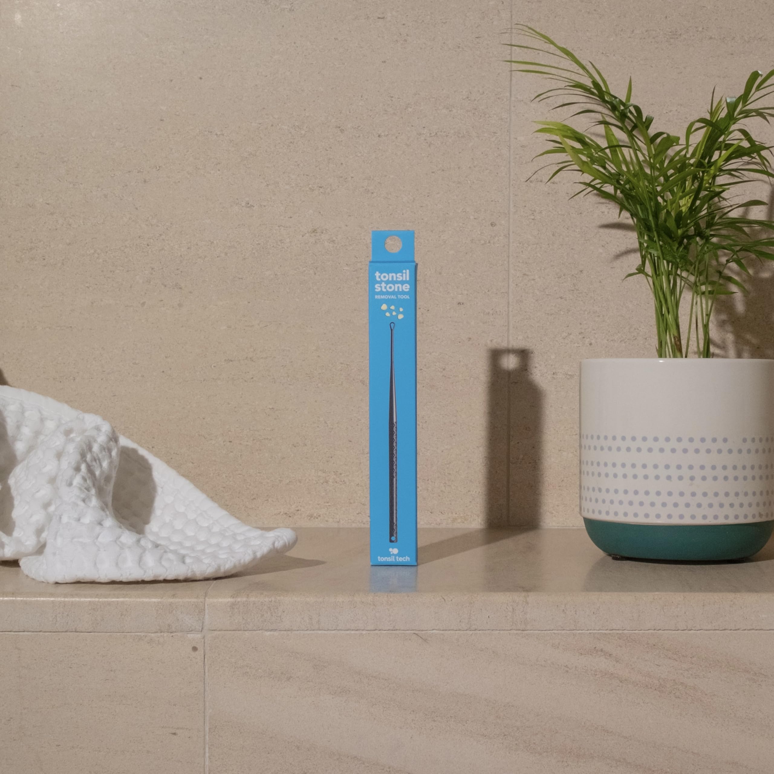 Tonsil Tech packaging and contents