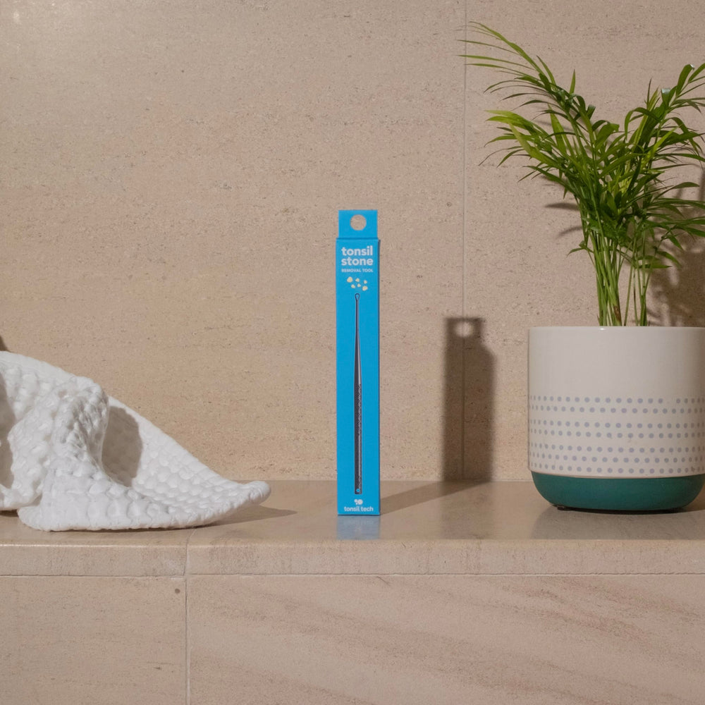 Tonsil Tech packaging and contents