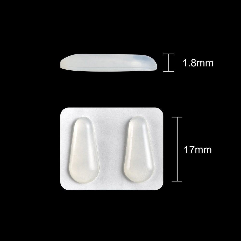 Self-adhesive silicone nose pads for eyeglasses and sunglasses
