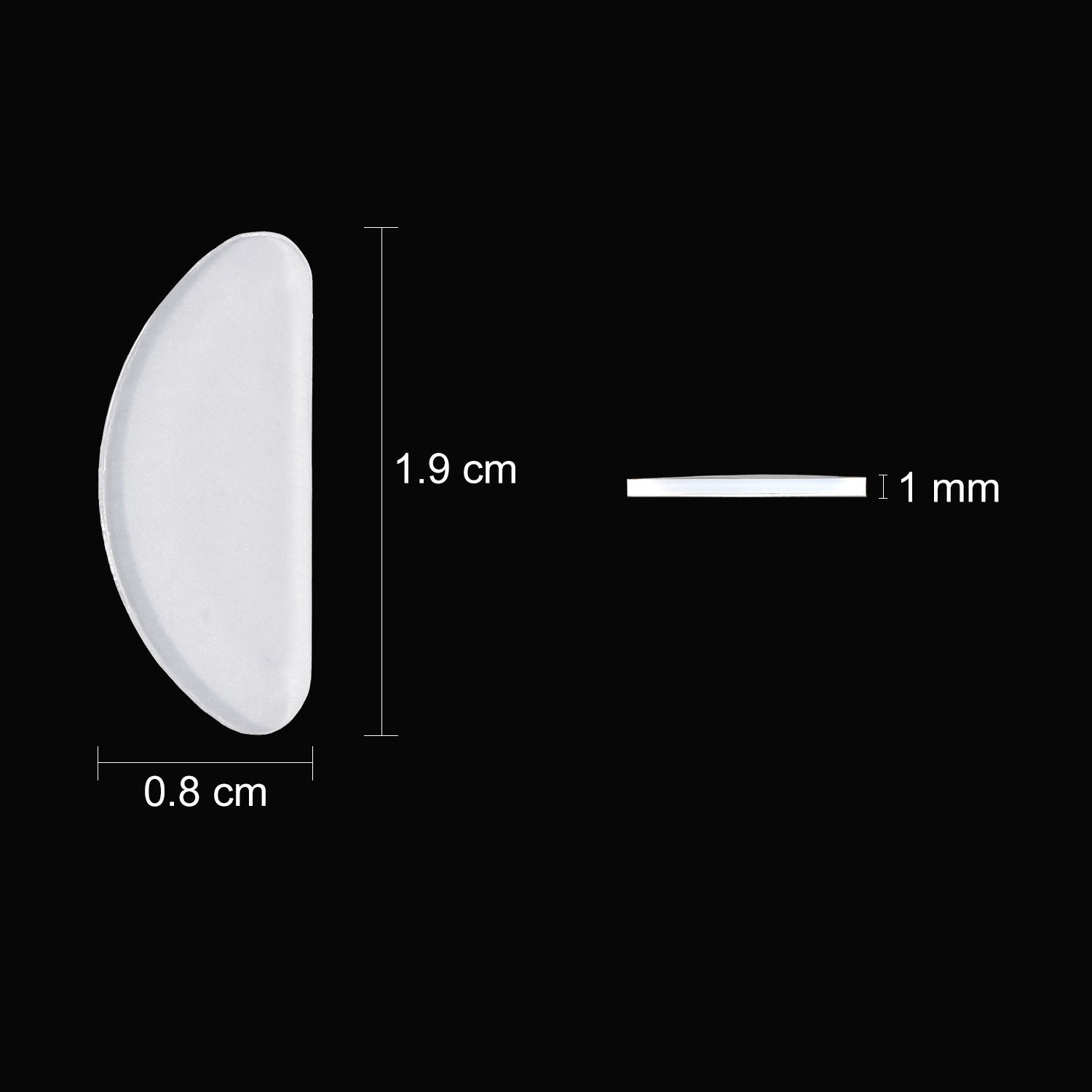 Textured anti-slip surface on silicone nose pad