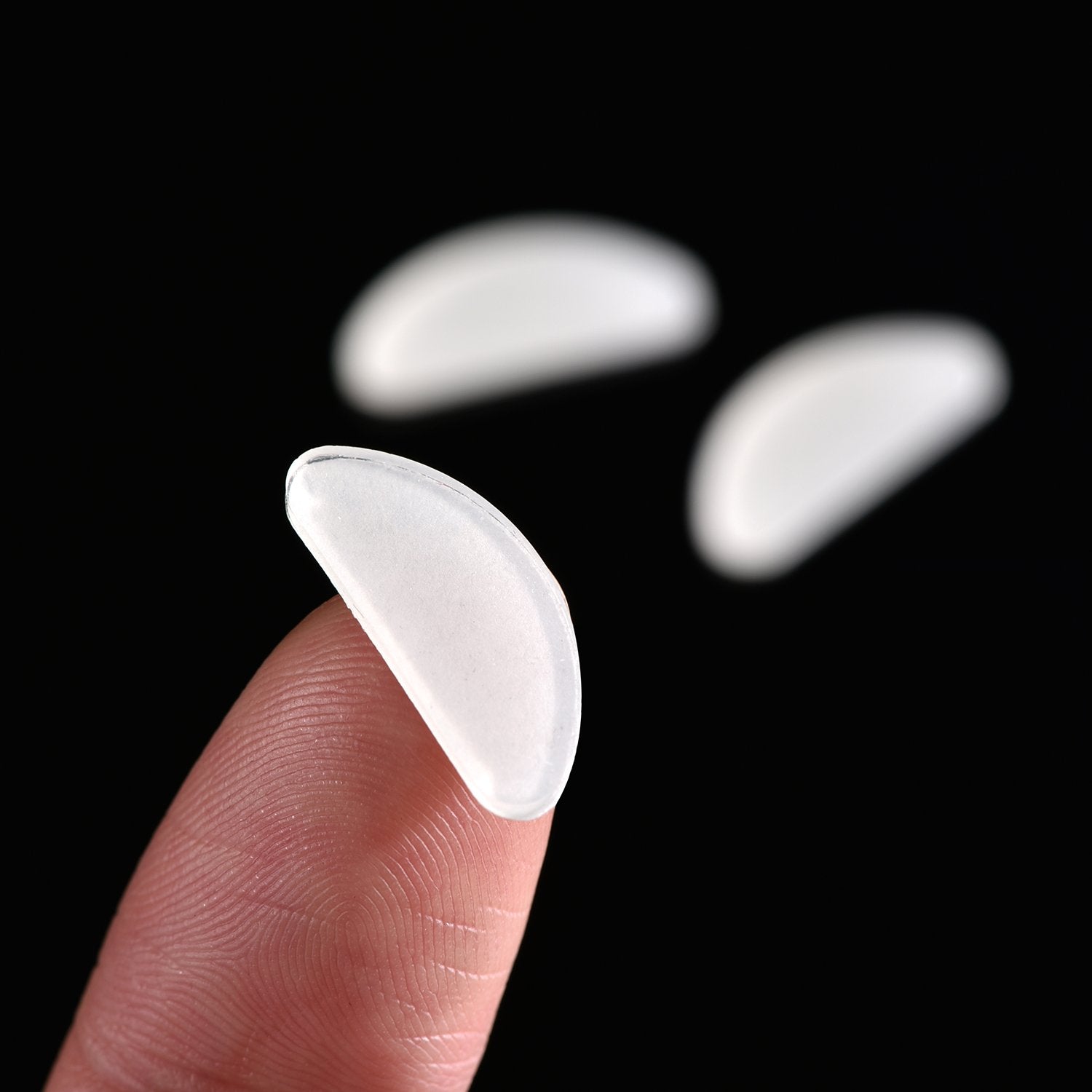 Angle view of nose pads on eyewear