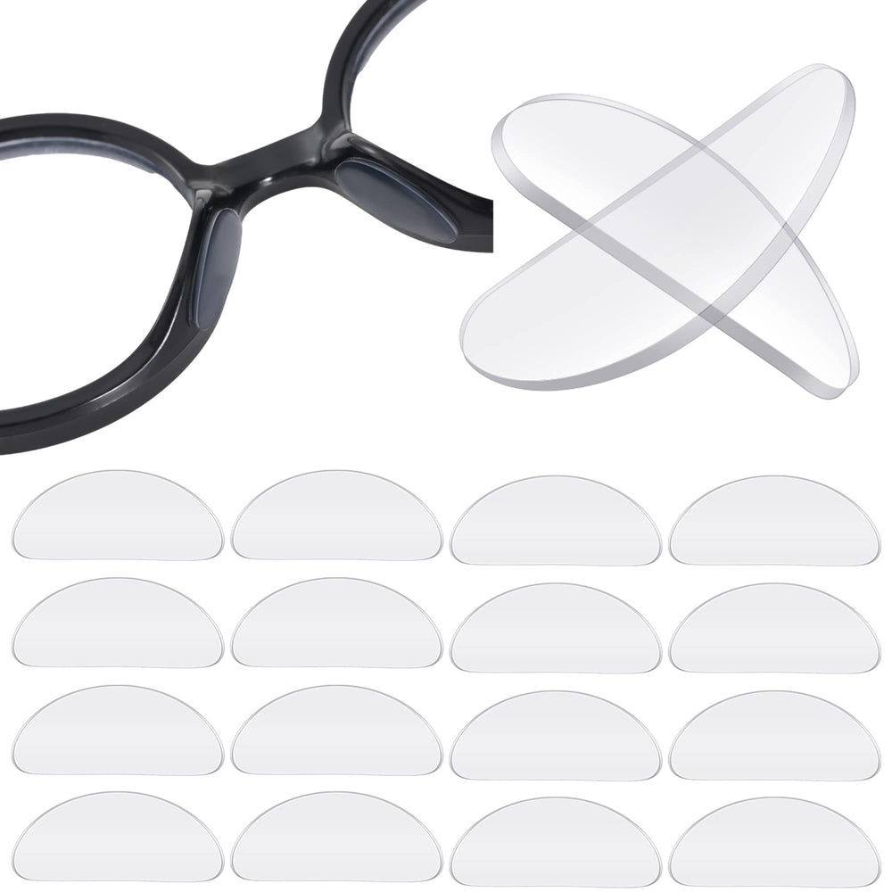 Clear adhesive silicone eyeglasses nose pads for 18 pairs