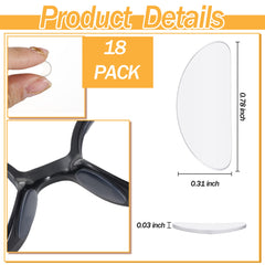 Close-up of transparent 1mm nose pad material