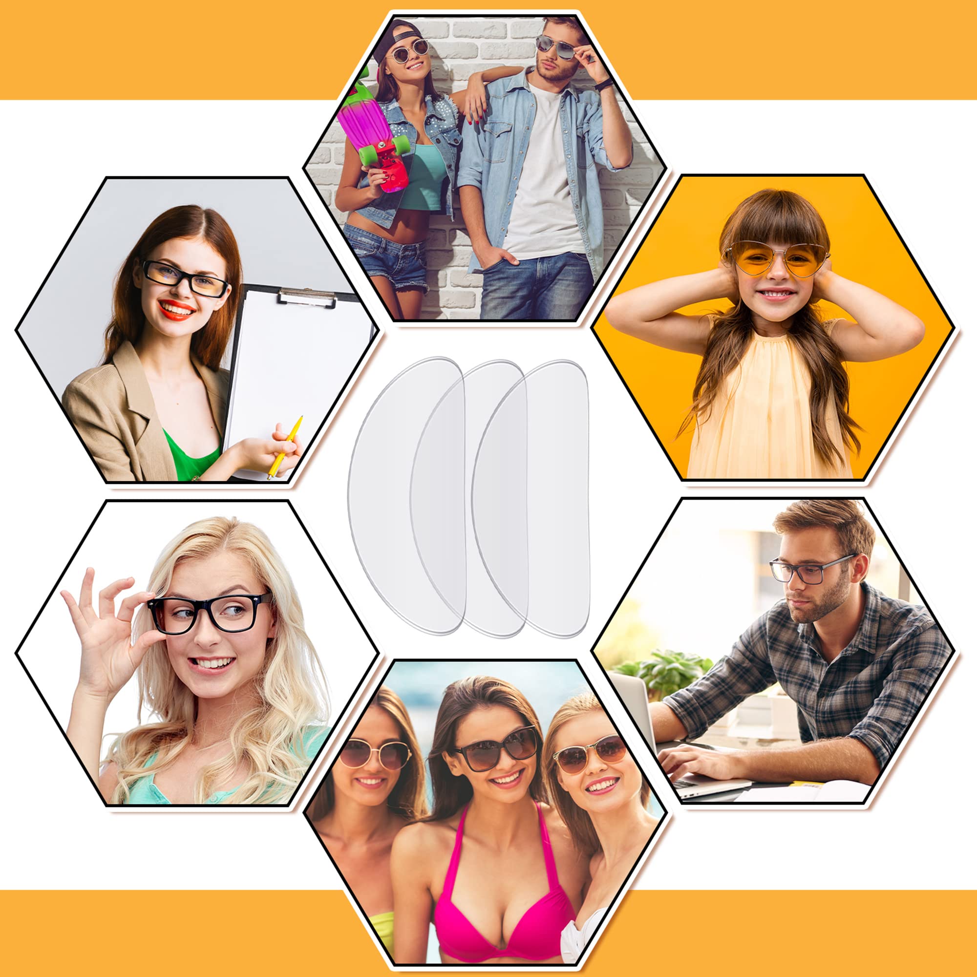 Nose pads compatible with plastic frames and sunglasses