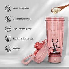 BPA-free AS material used in TOOFEEL protein shaker pink