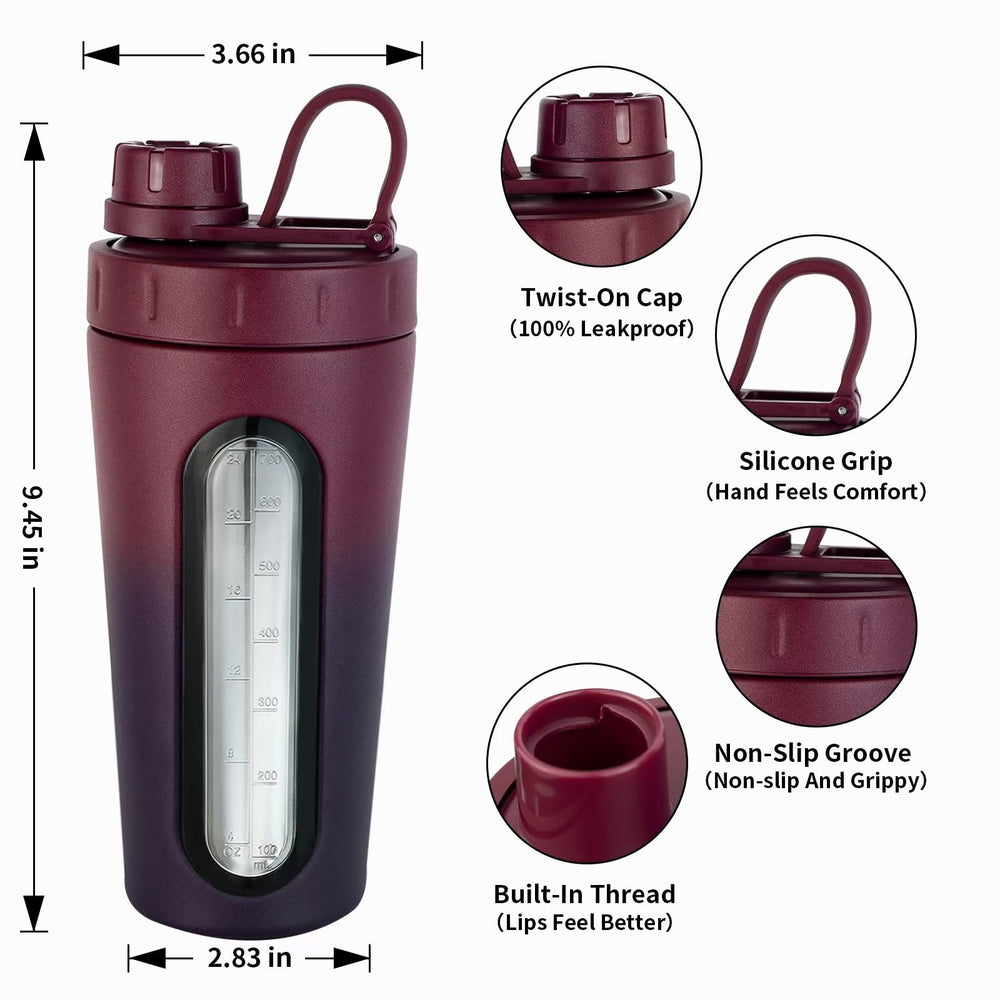 TOOFEEL two-mixing-balls enable lump-free shakes for smoother post-workout drinks.