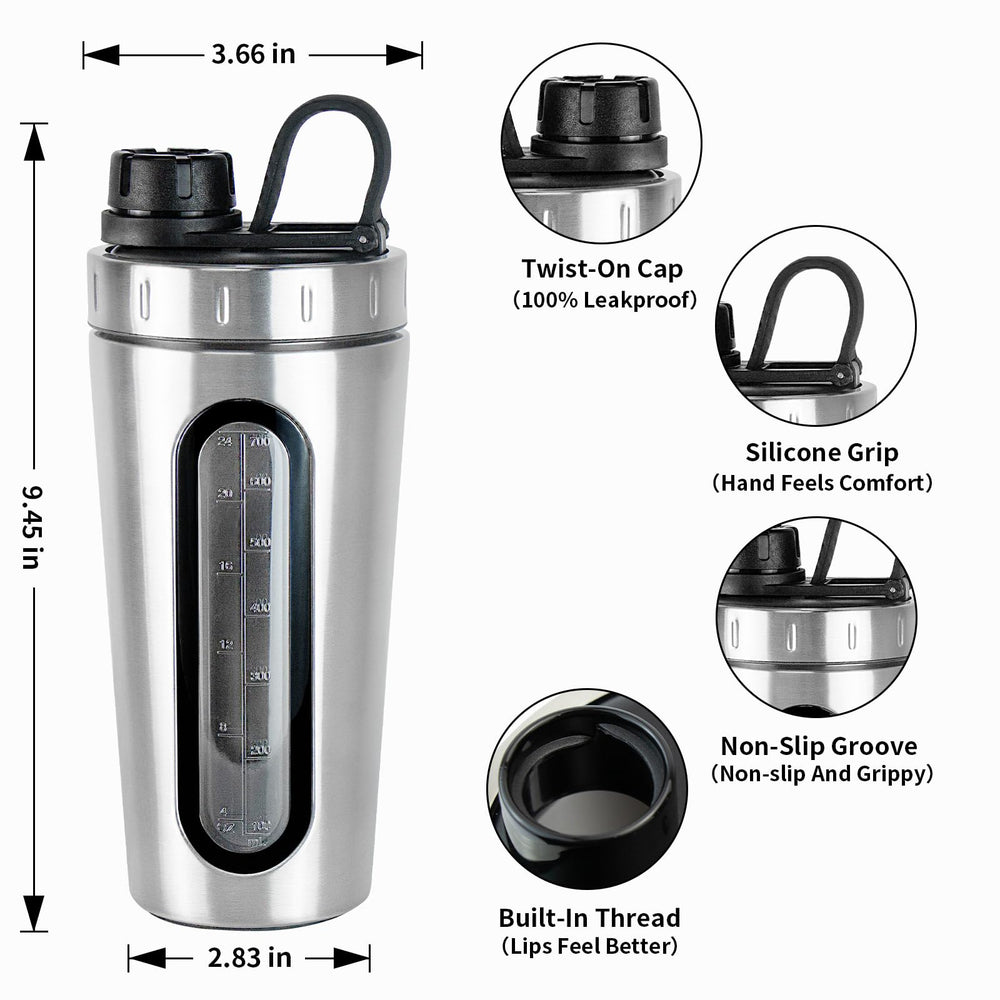 TOOFEEL wide-mouth shaker for easy scooping and cleaning