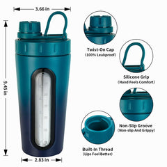 TOOFEEL shaker lid is leakproof for mess-free workouts