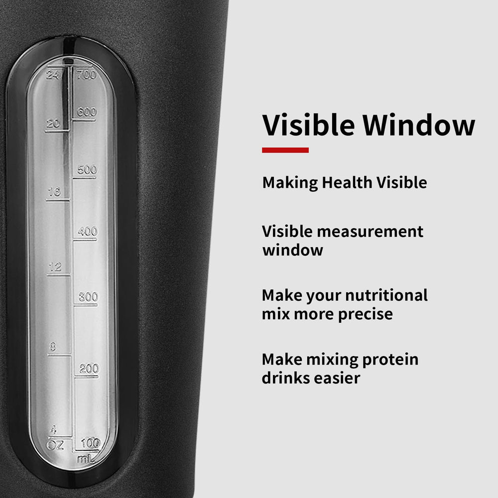 TOOFEEL shaker includes plastic mixing ball for quick, lump-free shakes