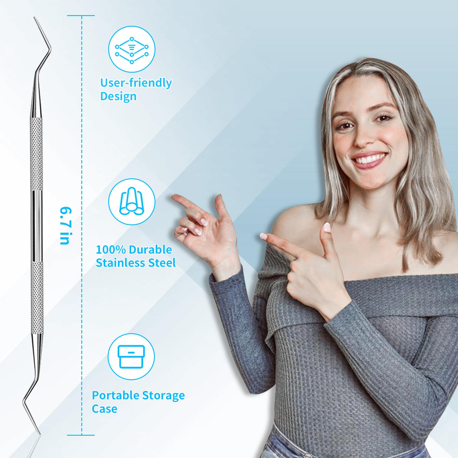 Portable storage box for the dental tools