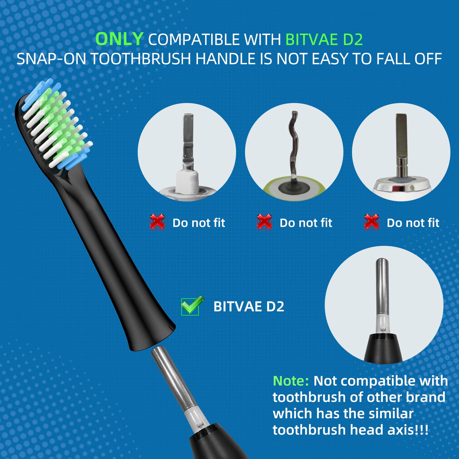 Soft round bristles designed for sensitive gums