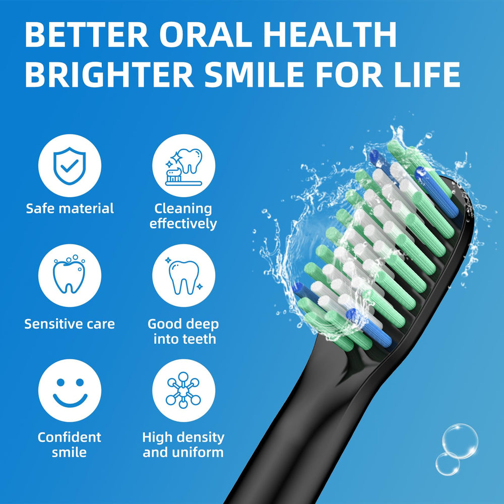 Deep cleaning benefits of crescent soft bristles on M5 replacement head