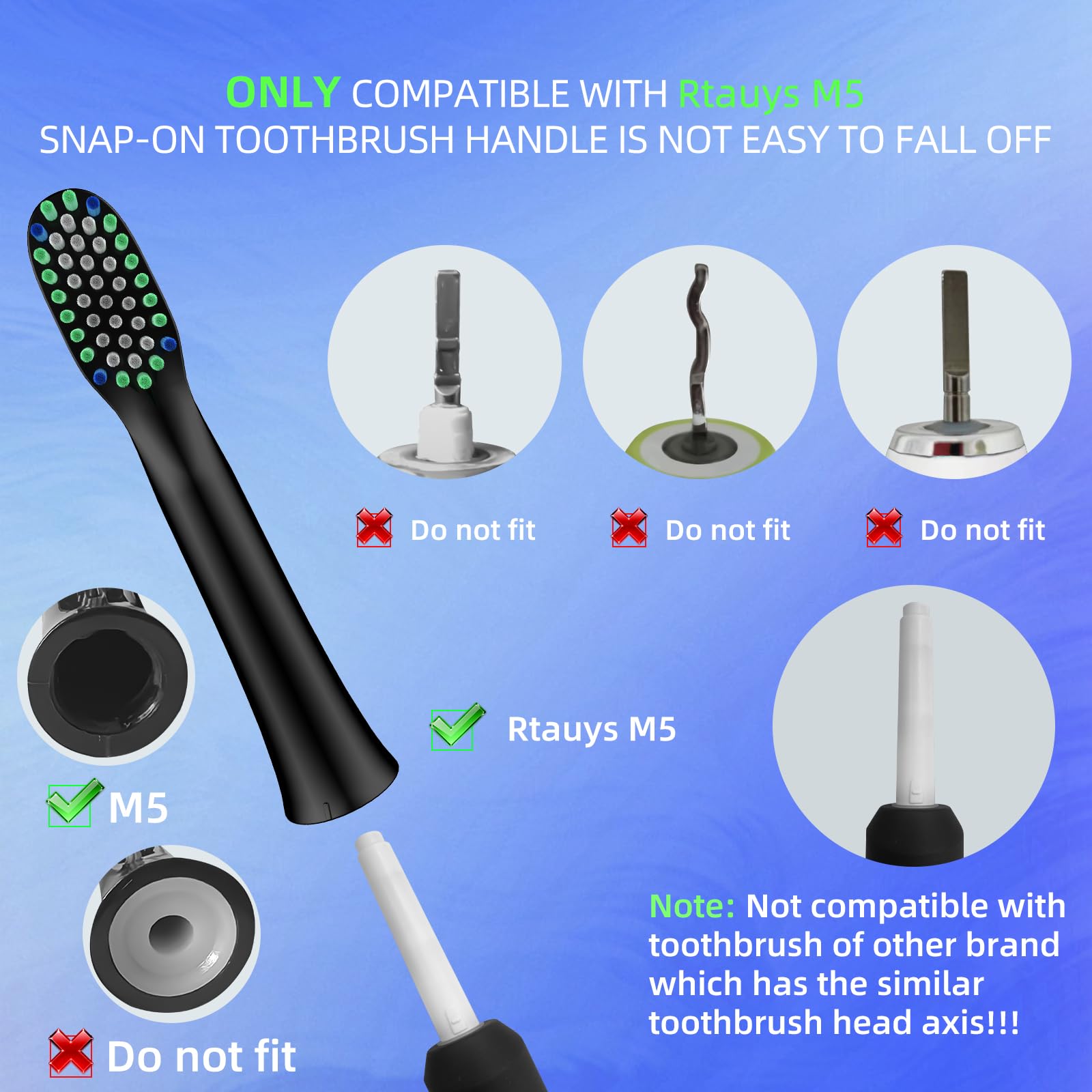 Individually wrapped Rtauys M5 replacement head