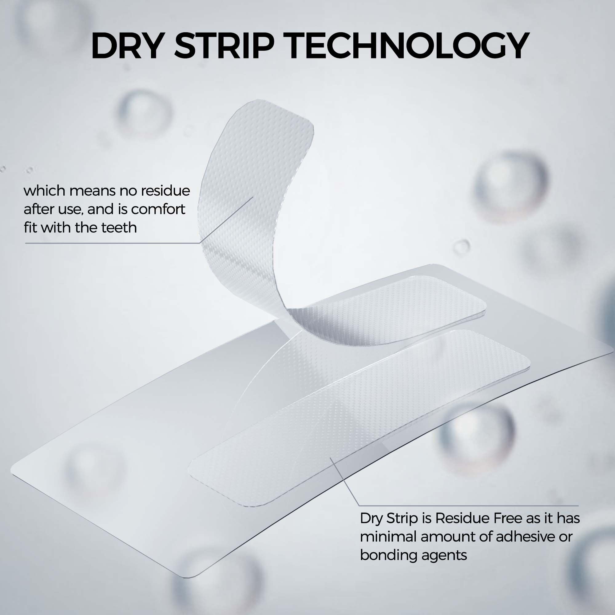 Sensitive teeth whitening strips in use for comfortable treatment