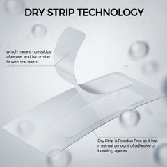 Sensitive teeth whitening strips in use for comfortable treatment