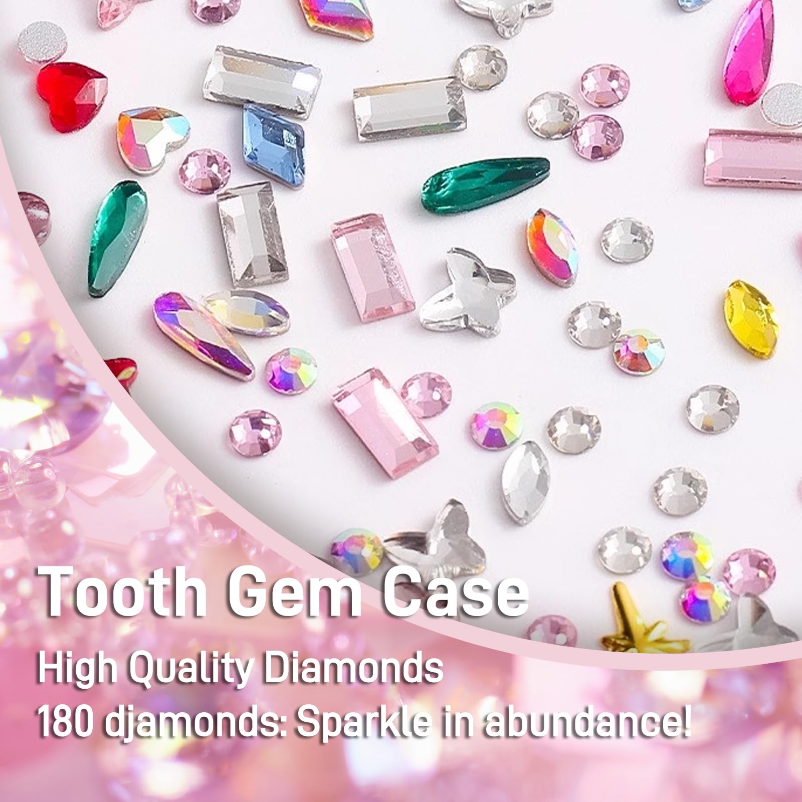 60 crystal tooth gems included in the kit