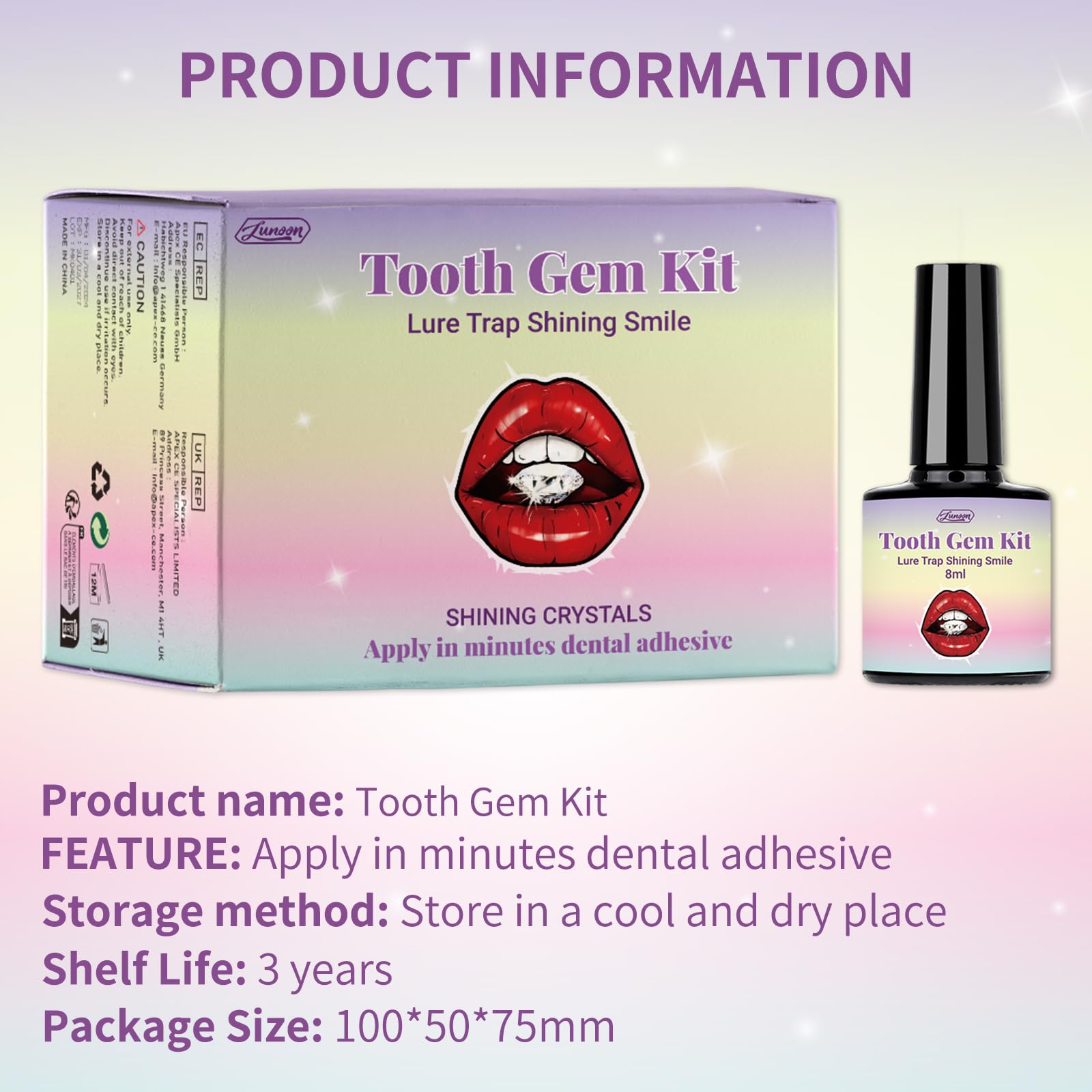 LED illuminator for curing Tooth Gems Kit