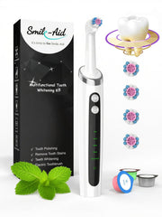 Front view of Tooth Polisher Teeth Whitening Kit with charging cable