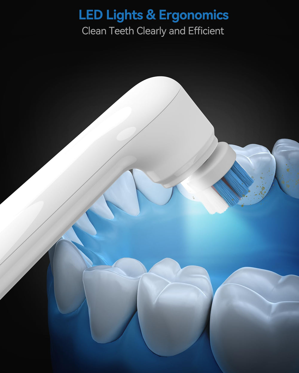 Whitening results showing improved stain removal and brighter smile
