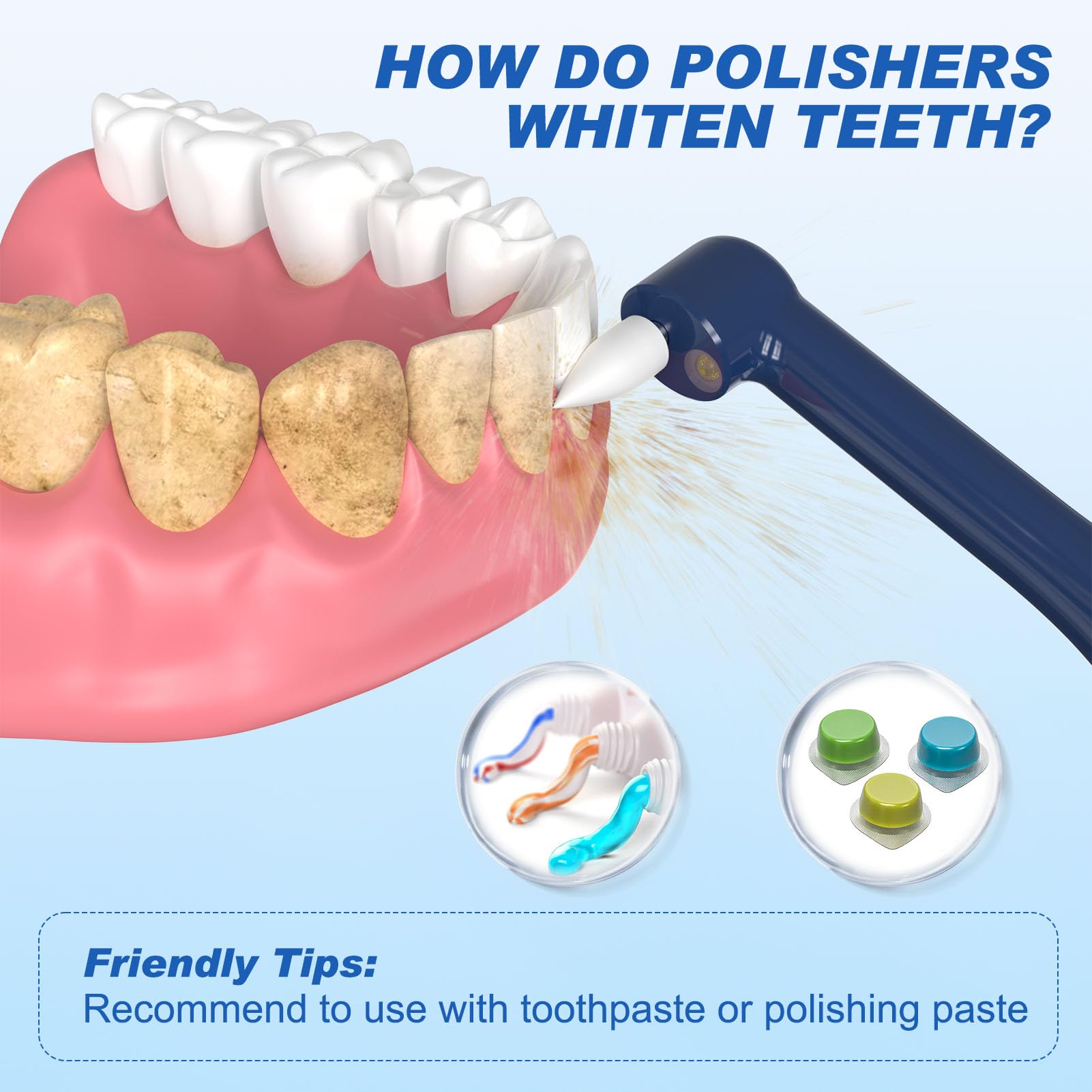 USB-C rechargeable tooth polisher