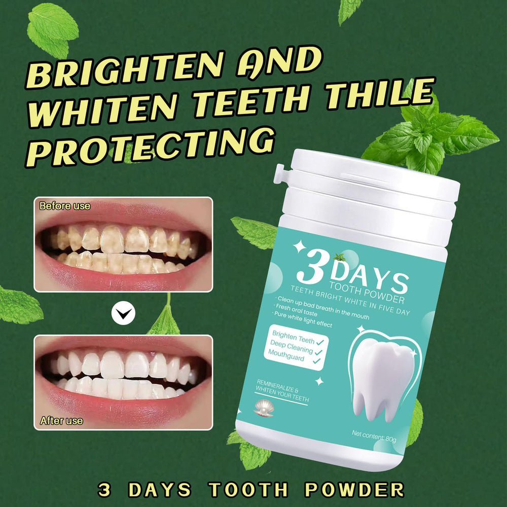 Close-up texture of tooth powder