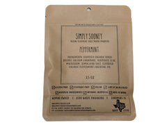 Zero waste peppermint tooth powder in a jar with packaging-free presentation.