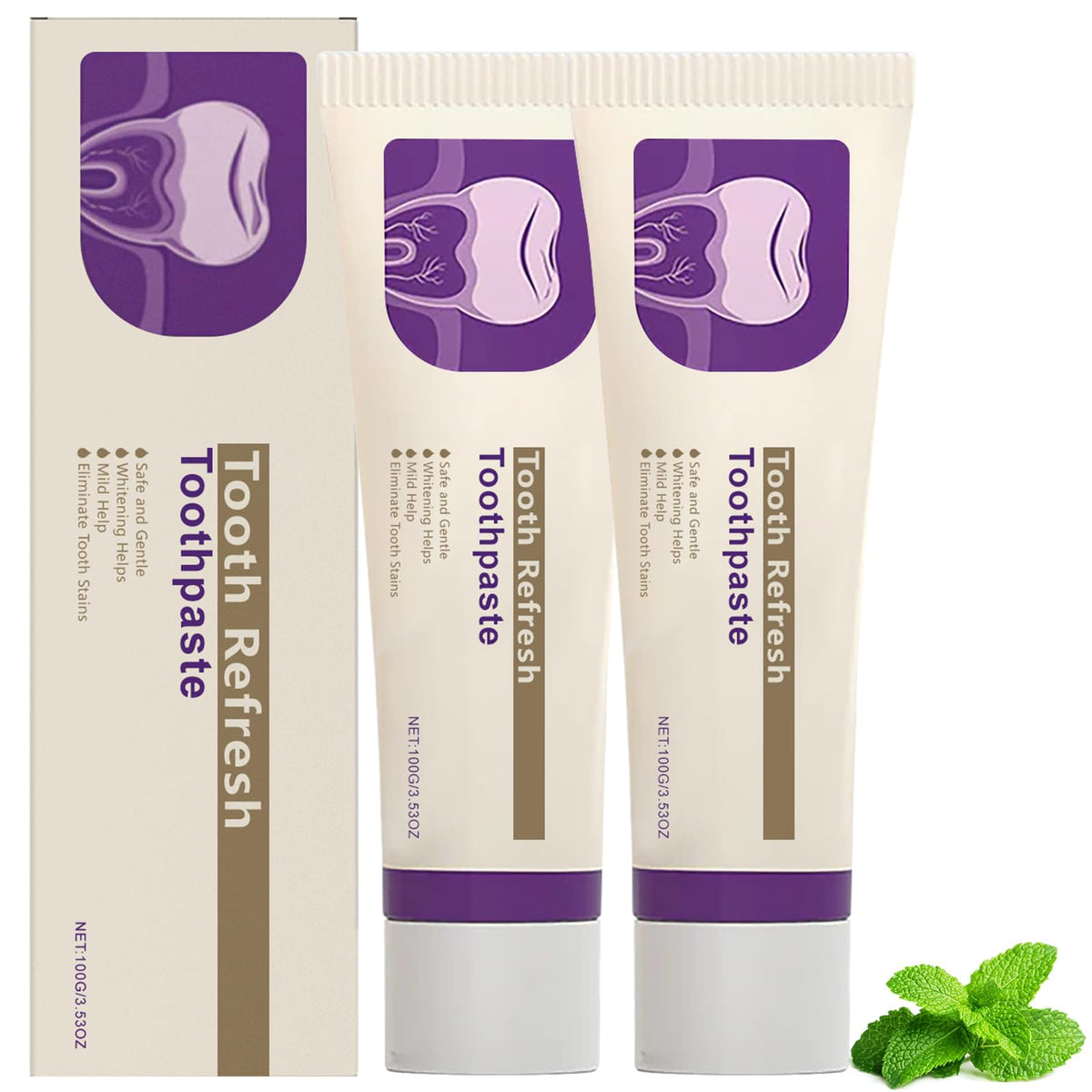 Box of 2-pack Tooth Refresh Toothpaste