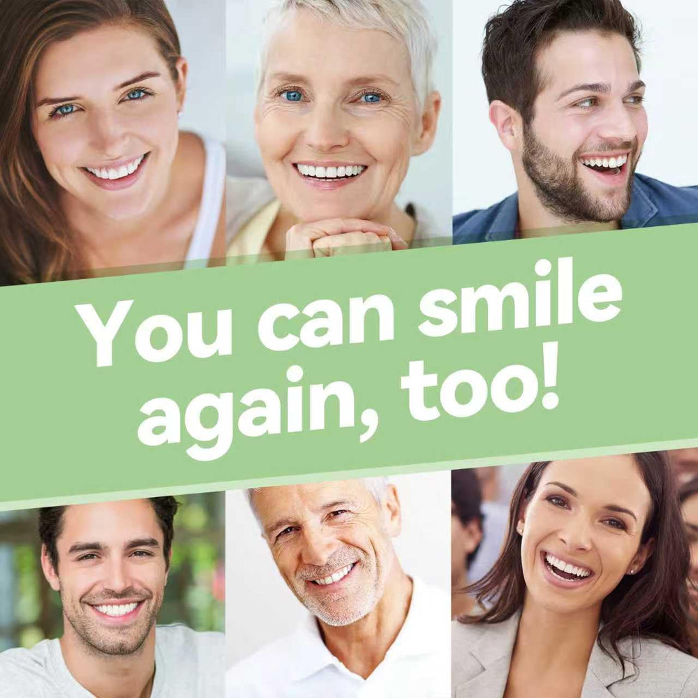 Customer support symbol beside the Tooth Repair Kit box