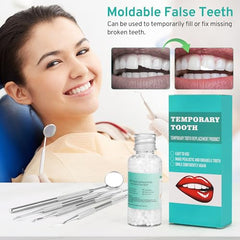 Kit contents laid out with 4 dental tools