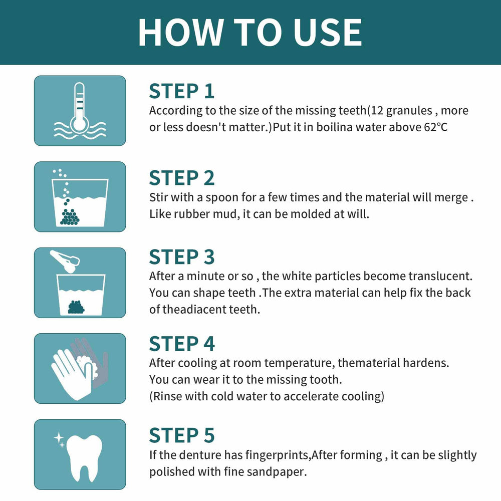 Compact dental tools included in the kit