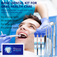 Hands molding the tooth replacement to fit a gap