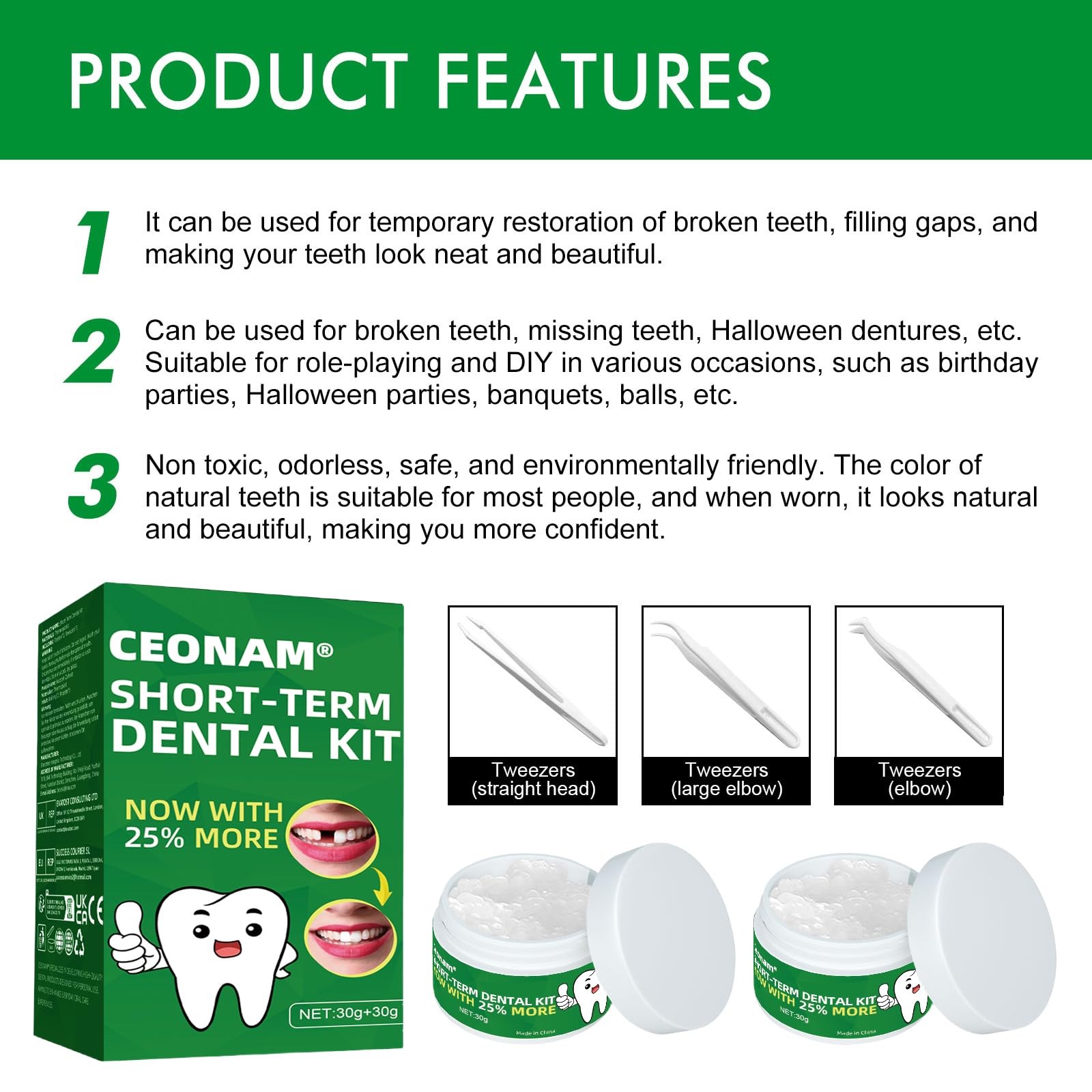 Eco-friendly thermoformed beads used in the kit