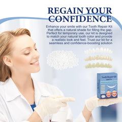 Demonstration of applying beads to fill a tooth gap