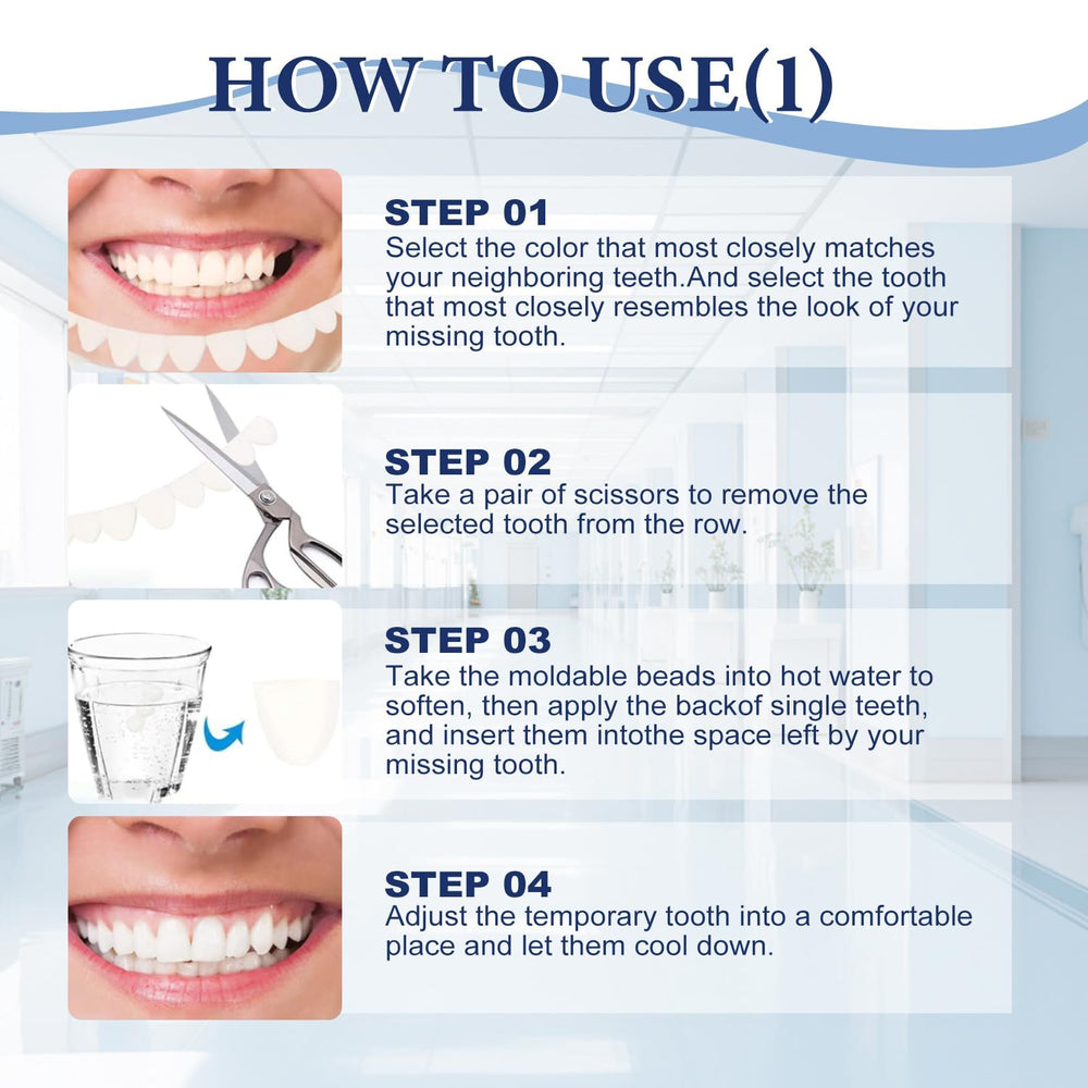 Temporary tooth repair result showing natural appearance