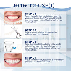 Temporary tooth repair result showing natural appearance