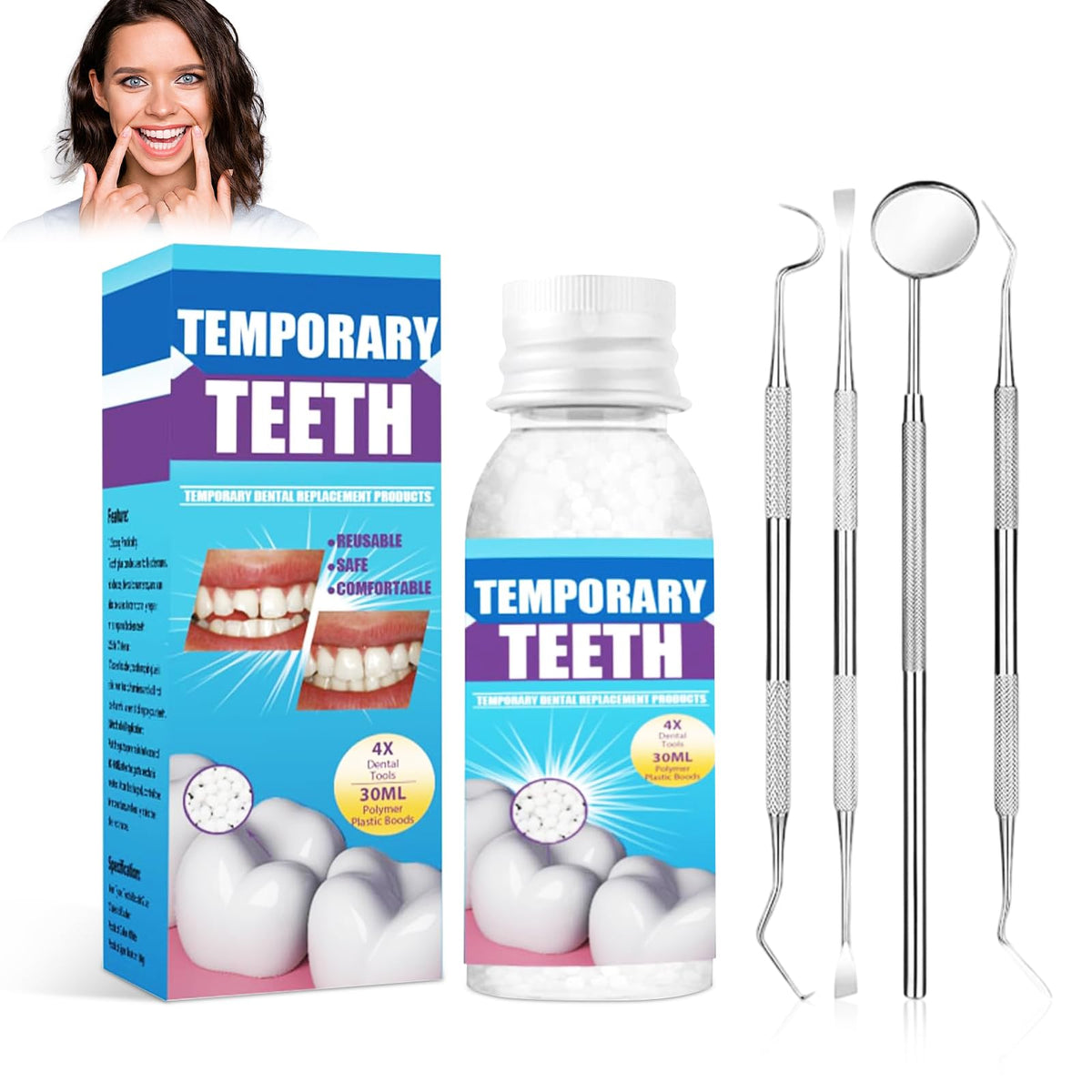 Main image of the Tooth Repair Kit for at-home dental repairs.