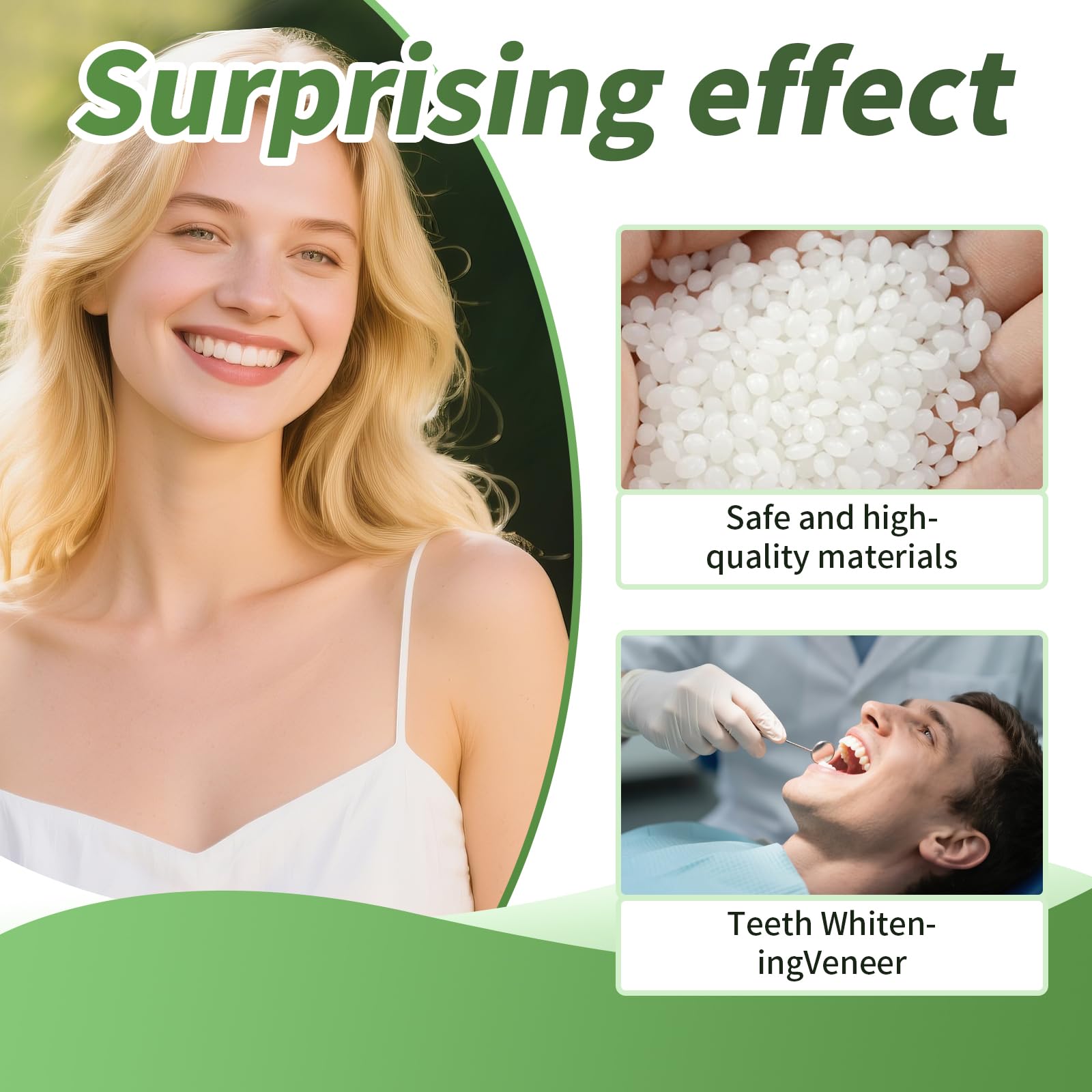 False teeth model included for realistic look