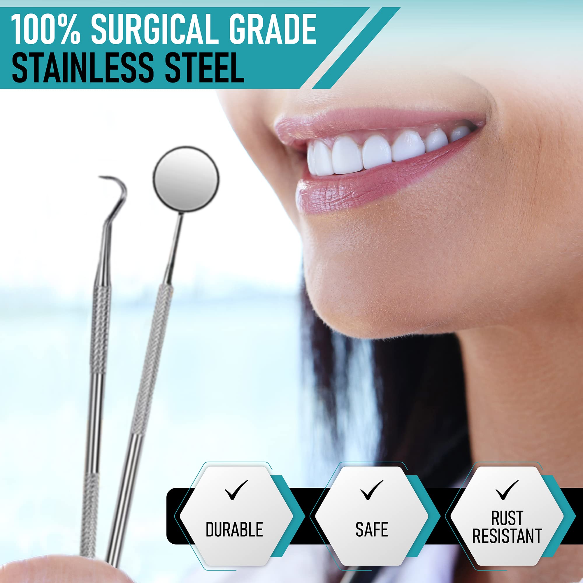 Tooth and tongue scraper dental tools