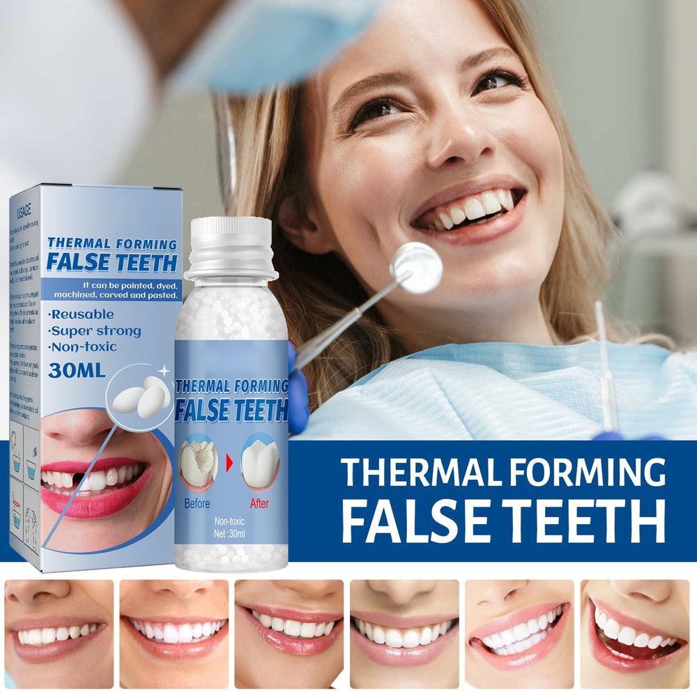 Moldable tooth filler being applied