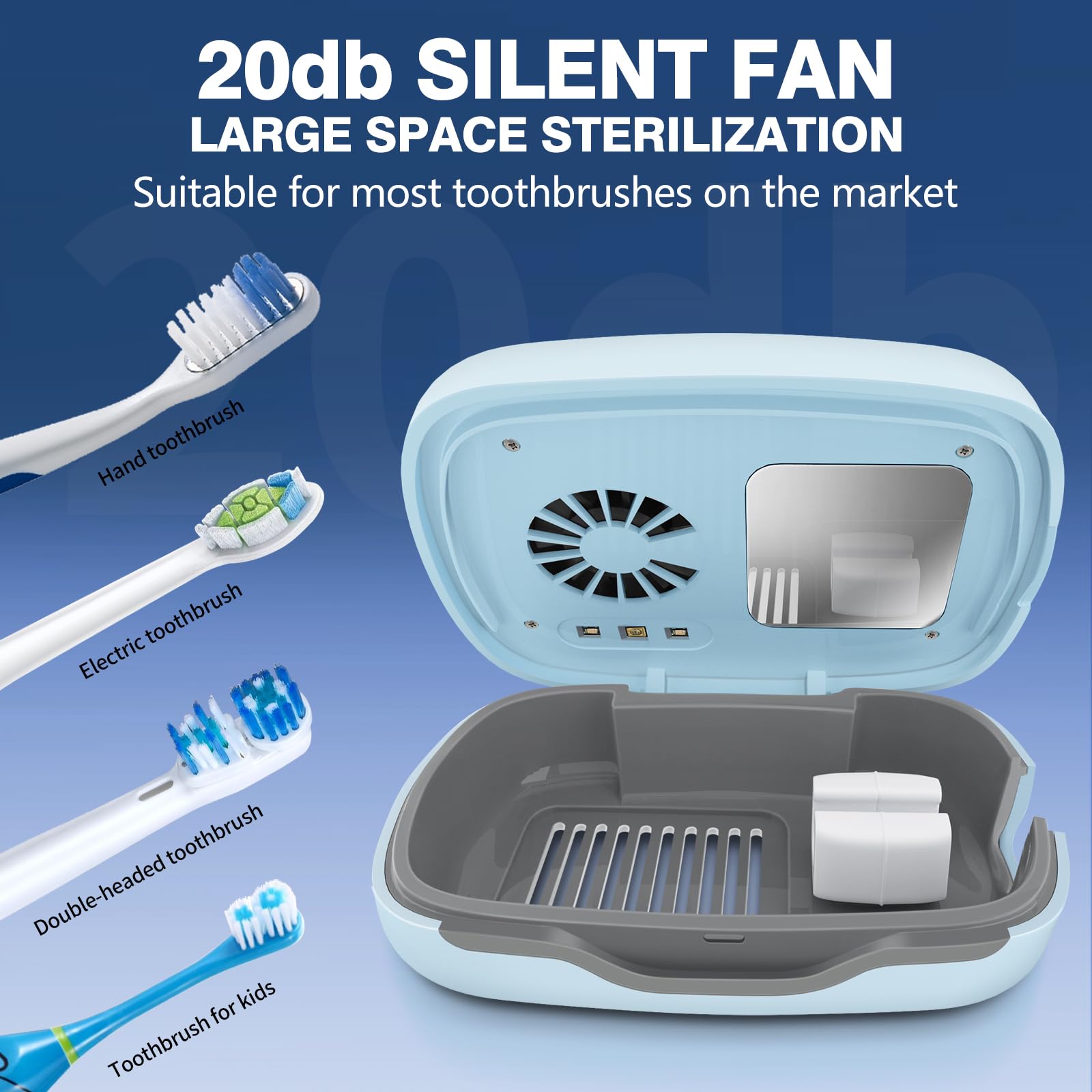 Toothbrush box with built-in fan and dryer