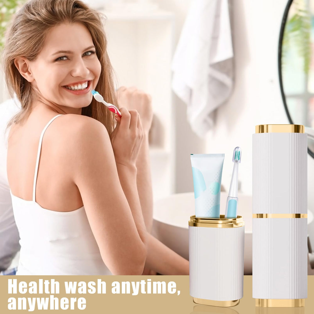 Travel-ready storage case placed in a travel bag