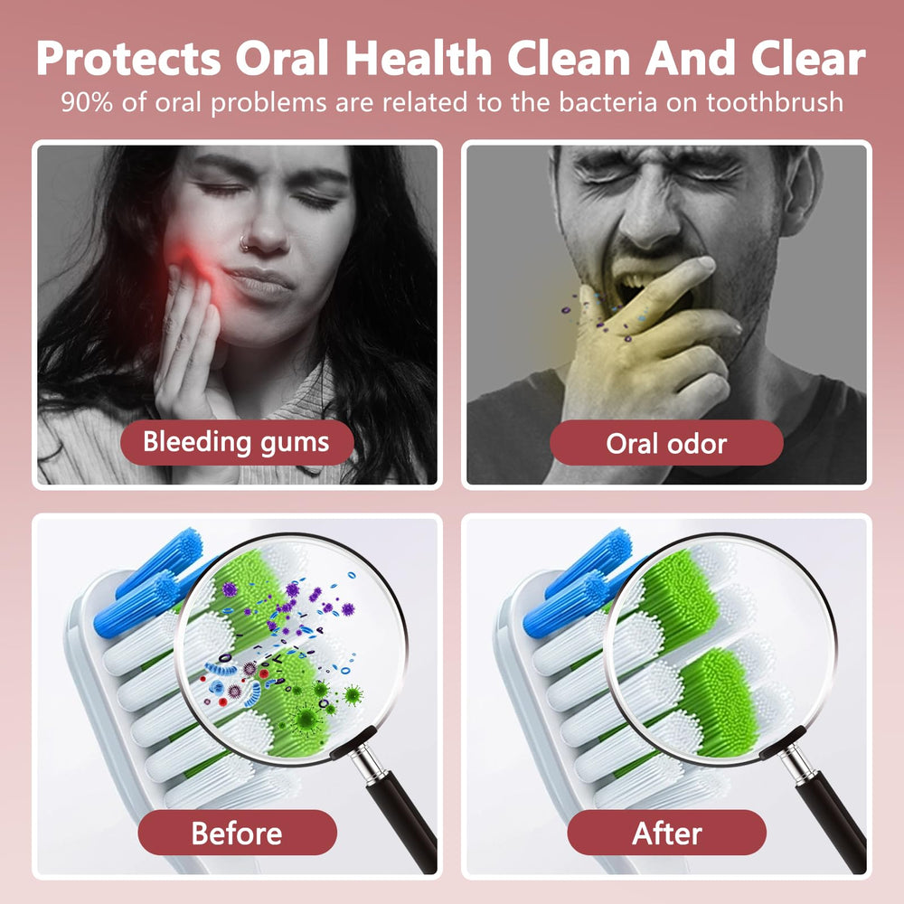 Portable and travel-friendly pink toothbrush cleaner case
