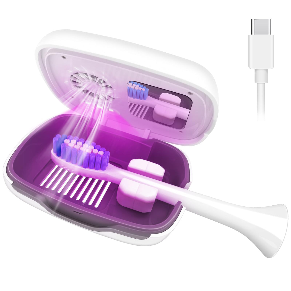 Toothbrush covers and case with integrated light