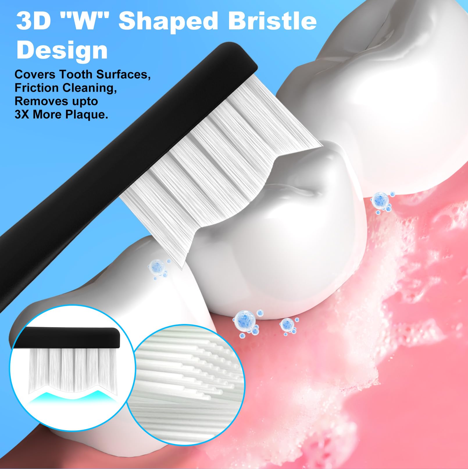 Food-grade bristles on replacement brush head