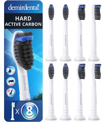 Active charcoal hard toothbrush heads compatible with Philips Sonicare