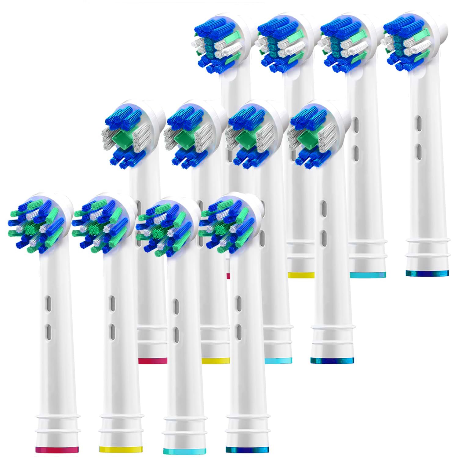 Toothbrush heads for Oral-B 12-pack with medium Dupont bristles