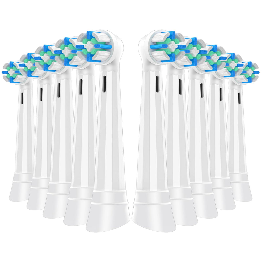 White 8-pack toothbrush heads compatible with Oral-B IO electric toothbrush