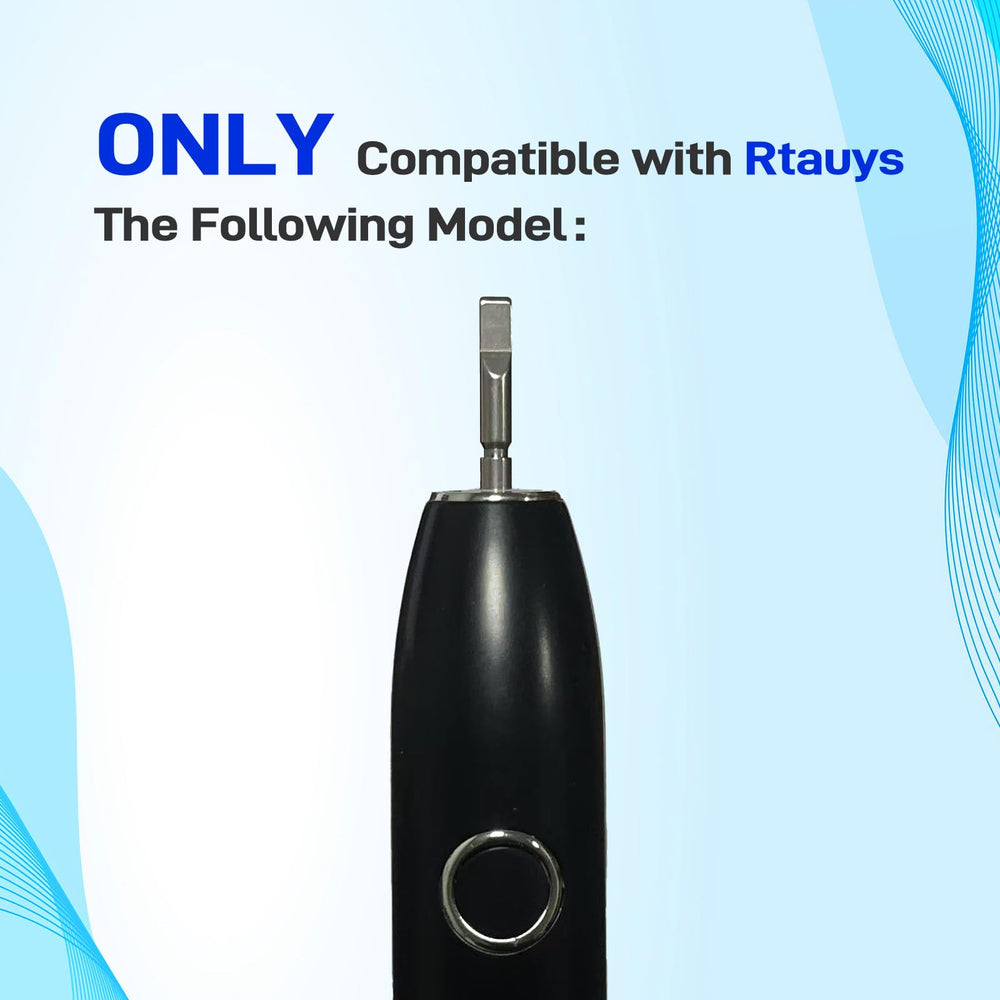 Black replacement toothbrush heads for Rtauys S5 with medium bristles